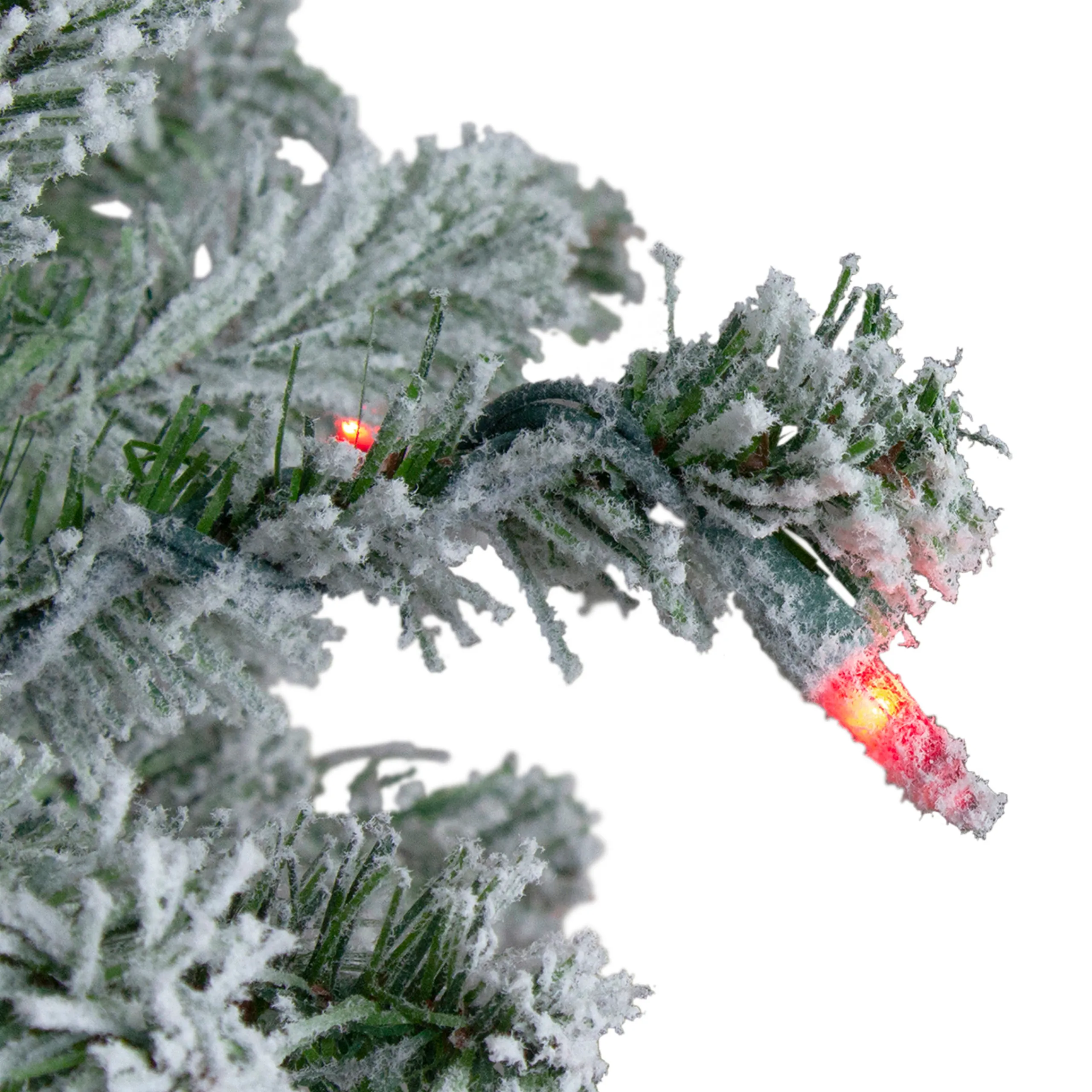 Northlight 6 And 6.5 Feet Tall>6' Pre-Lit Flocked Alpine Artificial Christmas Tree - Multi Lights