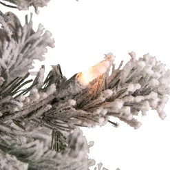 Northlight 4 And 4.5 Feet Tall>4.5' Pre-Lit Flocked Madison Pine Artificial Christmas Tree, Clear Lights