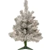 Northlight 2.5 Feet Tall And Smaller>2' Pre-Lit Flocked Madison Pine Artificial Christmas Tree, Clear Lights