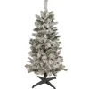 Northlight 4 And 4.5 Feet Tall>4.5' Pre-Lit Flocked Pine Medium Artificial Christmas Tree - Clear Lights