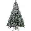 Northlight 7 And 7.5 Feet Tall>7.5' Pre-Lit Flocked Somerset Spruce Artificial Christmas Tree - Clear Lights