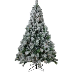 Northlight 7 And 7.5 Feet Tall>7.5' Pre-Lit Flocked Somerset Spruce Artificial Christmas Tree - Clear Lights