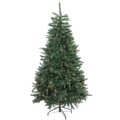 Northlight 6 And 6.5 Feet Tall>6.5' Pre-Lit Full Artificial Northern Pine Christmas Tree - Clear Lights