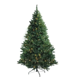 Northlight 9 And 9.5 Feet Tall>9.5' Pre-Lit Full Buffalo Fir Artificial Christmas Tree - Warm White Led Lights