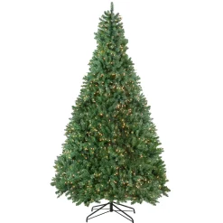 Northlight 9 And 9.5 Feet Tall>9.5' Pre-Lit Full Buffalo Fir Artificial Christmas Tree - Clear Lights