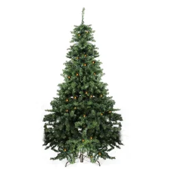Darice 7 And 7.5 Feet Tall>7' Pre-Lit Full Canadian Pine Artificial Christmas Tree - Clear And Pure Led Lights