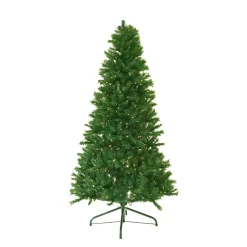 Darice 7 And 7.5 Feet Tall>7' Pre-Lit Full Canadian Pine Artificial Christmas Tree - Clear Lights