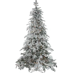 Northlight 7 And 7.5 Feet Tall>7.5' Pre-Lit Full Flocked Whistler Noble Fir Artificial Christmas Tree - Clear Lights