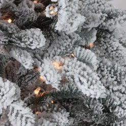 Northlight 7 And 7.5 Feet Tall>7.5' Pre-Lit Full Flocked Whistler Noble Fir Artificial Christmas Tree - Clear Lights