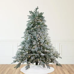 Northlight 9 And 9.5 Feet Tall>9' Pre-Lit Full Frosted Butte Fir Artificial Christmas Tree - Clear Lights