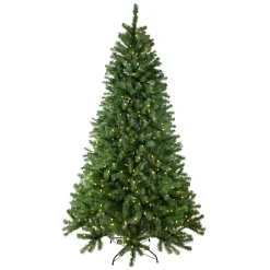 Northlight 7 And 7.5 Feet Tall>7.5' Pre-Lit Full Multi-Function Basset Pine Artificial Christmas Tree - Dual Color Led Lights