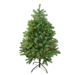 Northlight 4 And 4.5 Feet Tall>4' Pre-Lit Full Noble Fir Artificial Christmas Tree - Clear Lights
