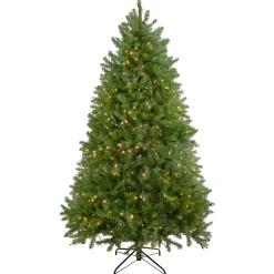 Northlight 6 And 6.5 Feet Tall>6.5' Pre-Lit Full Northern Pine Artificial Christmas Tree - Warm Clear Led Lights