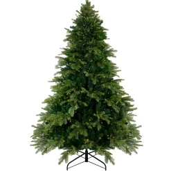Northlight 7 And 7.5 Feet Tall>7.5' Pre-Lit Full Woodcrest Pine Artificial Christmas Tree - Warm White Led Lights