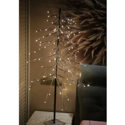 Hi-Line Gifts Pre-Lit Traditional Trees>3.75' Pre-Lit Functional Pencil Artificial Christmas Tree, Warm White Led Lights