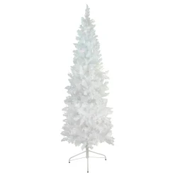 Northlight 6 And 6.5 Feet Tall>6' Pre-Lit Glimmer Iridescent Spruce Artificial Christmas Tree - Clear Dura Lights