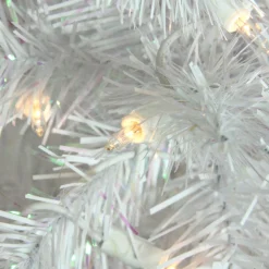 Northlight 6 And 6.5 Feet Tall>6' Pre-Lit Glimmer Iridescent Spruce Artificial Christmas Tree - Clear Dura Lights