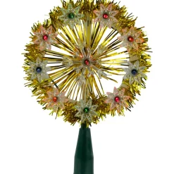 Snowflake Tree Toppers*Northlight 7" Pre-Lit Gold Snowflake Starburst Christmas Tree Topper - Clear Lights