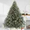 Northlight 9 And 9.5 Feet Tall>9' Pre-Lit Green Flocked Jasper Balsam Fir Artificial Christmas Tree - Clear Lights