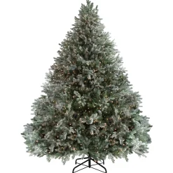 Northlight 9 And 9.5 Feet Tall>9' Pre-Lit Green Flocked Jasper Balsam Fir Artificial Christmas Tree - Clear Lights
