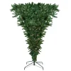 Northlight 7 And 7.5 Feet Tall>7' Pre-Lit Green Spruce Artificial Upside Down Christmas Tree - Clear Lights
