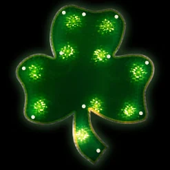 Northlight 14" Pre-Lit Green St.Patrick's Day Irish Shamrock Window Silhouette Decoration