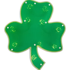Northlight 14" Pre-Lit Green St.Patrick's Day Irish Shamrock Window Silhouette Decoration