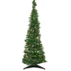 Northlight Pop Up Trees>4' Pre-Lit Green Tinsel Pop-Up Artificial Christmas Tree, Clear Lights
