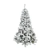 Northlight 9 And 9.5 Feet Tall>9' Pre-Lit Heavily Flocked Pine Medium Artificial Christmas Tree - Multicolor Lights