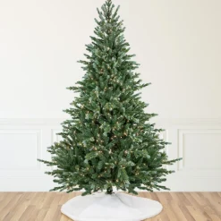 Northlight Pre-Lit Traditional Trees>9' Pre-Lit Instant Connect Noble Fir Artificial Christmas Tree - Multicolor Led Lights