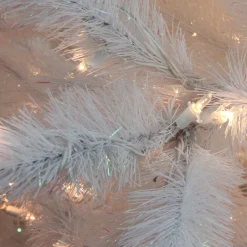 Northlight 7 And 7.5 Feet Tall>7.5' Pre-Lit Iridescent White Alaskan Pine Artificial Christmas Tree - Clear Lights