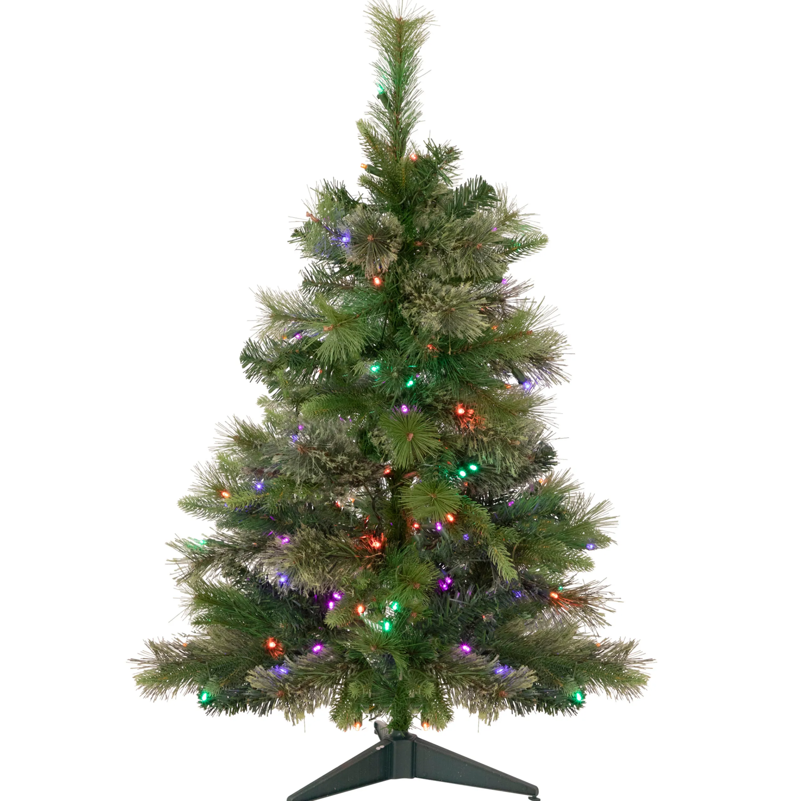 Northlight 3 And 3.5 Feet Tall>3' Pre-Lit Kingston Cashmere Pine Full Artificial Christmas Tree, Multi Led Lights