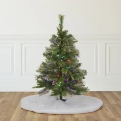 Northlight 3 And 3.5 Feet Tall>3' Pre-Lit Kingston Cashmere Pine Full Artificial Christmas Tree, Multi Led Lights