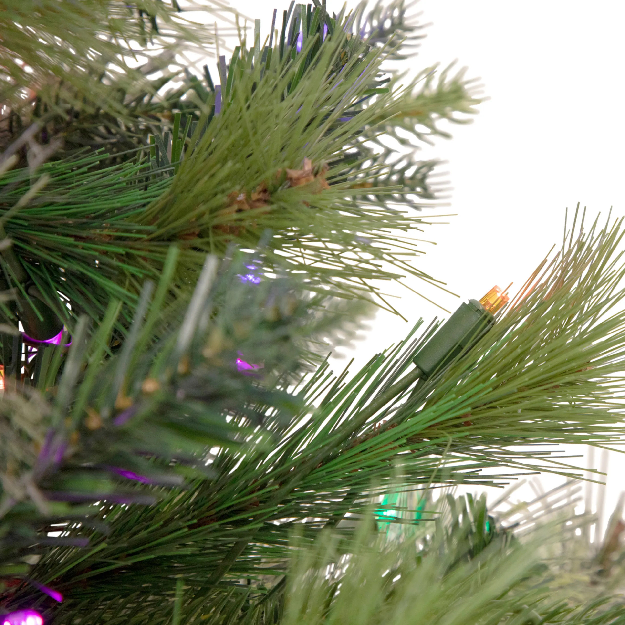 Northlight 3 And 3.5 Feet Tall>3' Pre-Lit Kingston Cashmere Pine Full Artificial Christmas Tree, Multi Led Lights