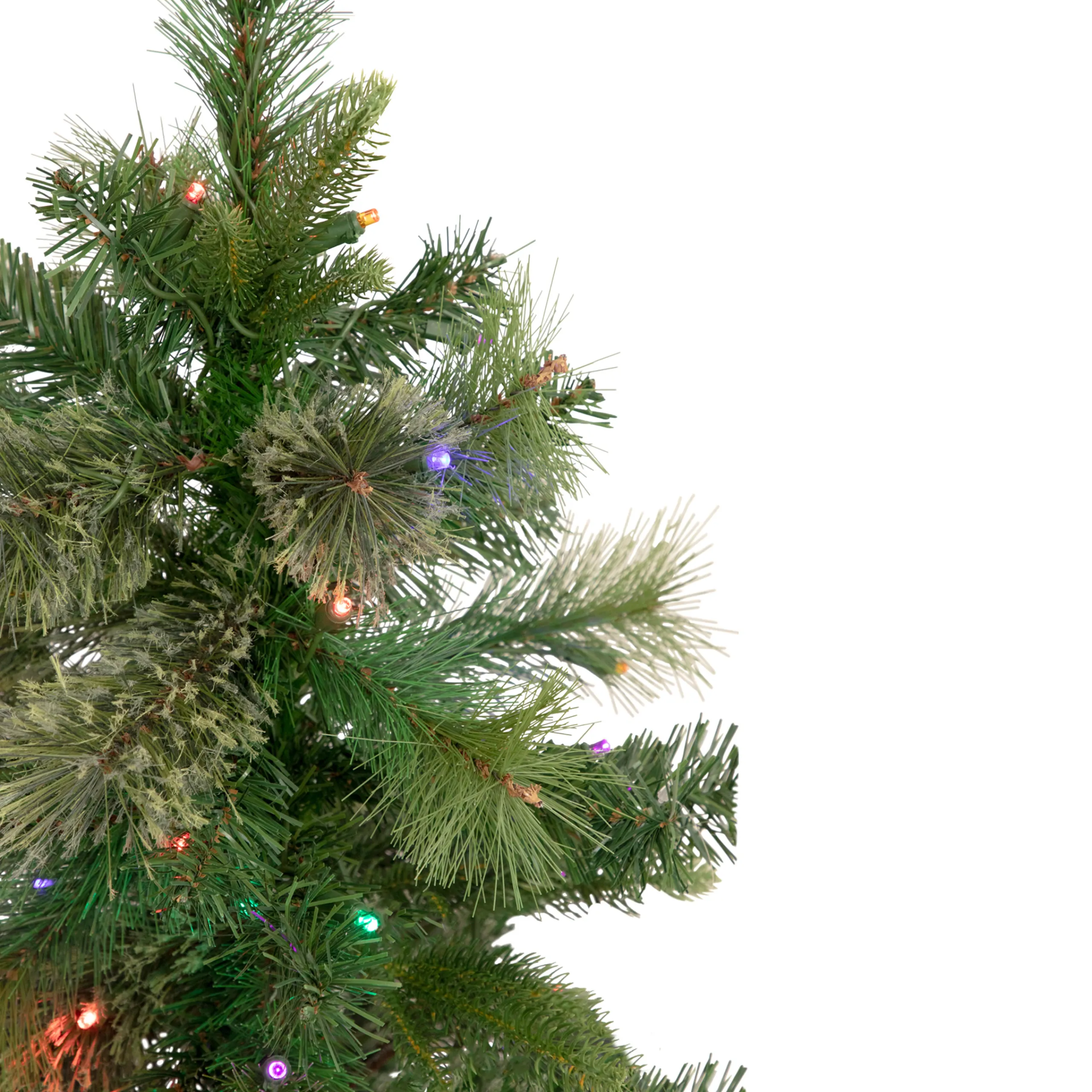 Northlight 3 And 3.5 Feet Tall>3' Pre-Lit Kingston Cashmere Pine Full Artificial Christmas Tree, Multi Led Lights