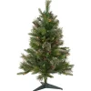 Northlight 3 And 3.5 Feet Tall>3' Pre-Lit Kingston Cashmere Pine Full Artificial Christmas Tree, Multi Lights
