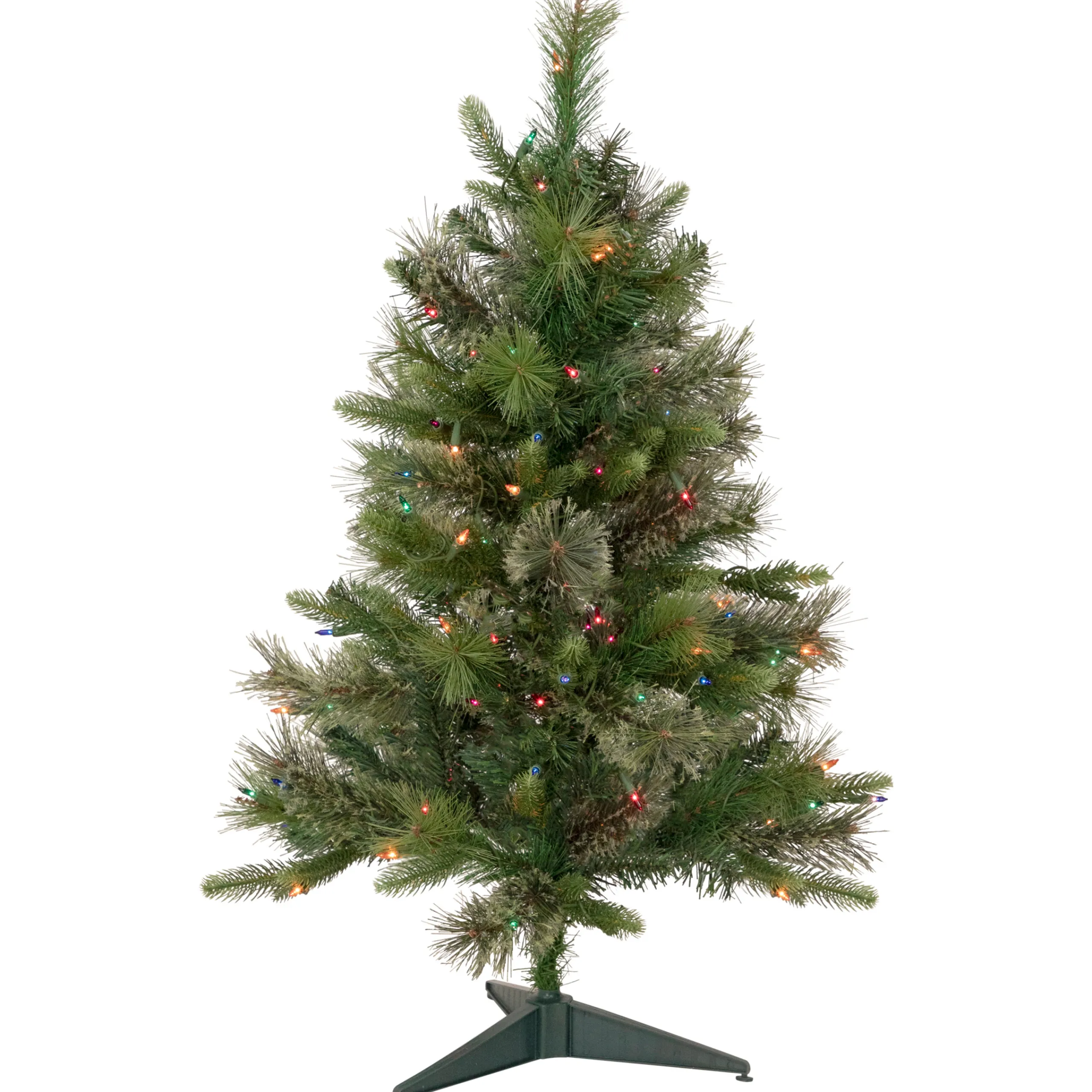 Northlight 3 And 3.5 Feet Tall>3' Pre-Lit Kingston Cashmere Pine Full Artificial Christmas Tree, Multi Lights