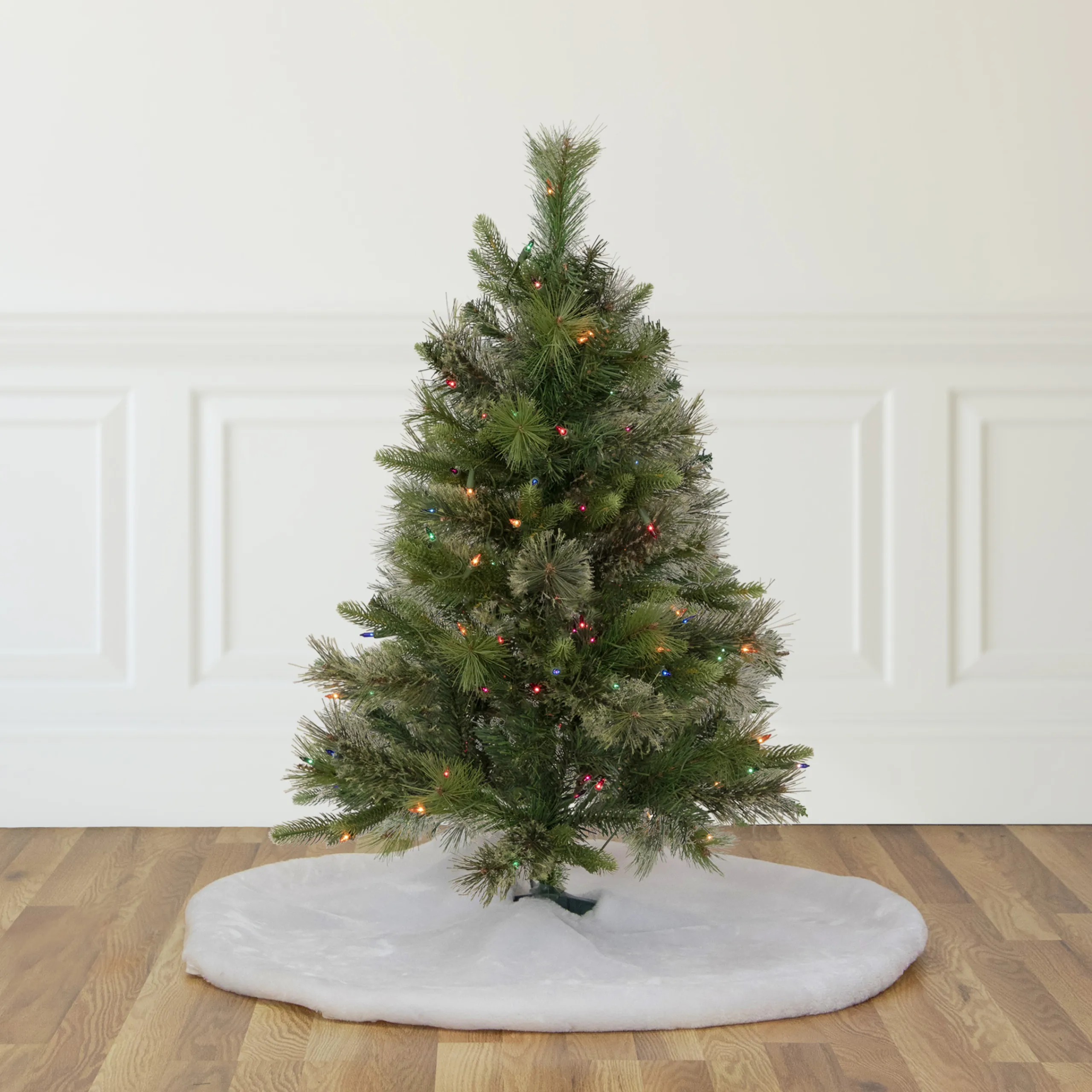 Northlight 3 And 3.5 Feet Tall>3' Pre-Lit Kingston Cashmere Pine Full Artificial Christmas Tree, Multi Lights