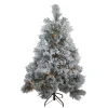 Northlight 4 And 4.5 Feet Tall>4.5' Pre-Lit Led Black Spruce Artificial Christmas Tree - Clear Lights