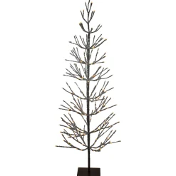 Northlight Yard Art Trees>6' Pre-Lit Led Brown Artificial Christmas Tree With Icicle Lights- Clear Lights