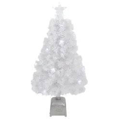 Northlight Fiber Optic Trees>3' Pre-Lit Led Color Changing White Fiber Optic Artificial Christmas Tree