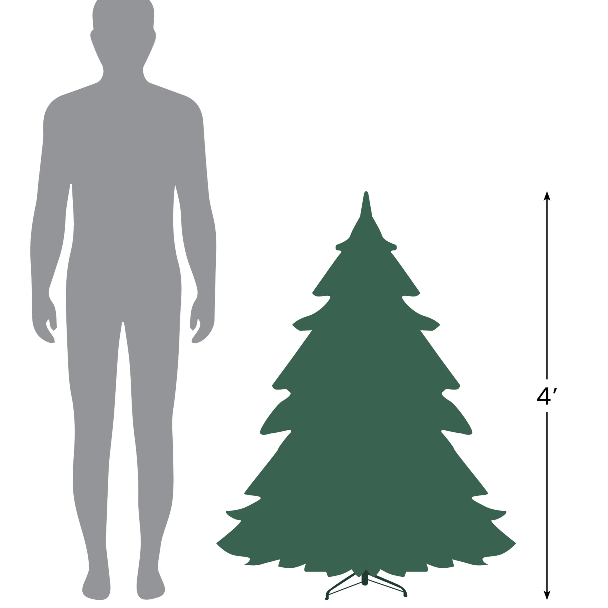 Northlight 4 And 4.5 Feet Tall>4' Pre-Lit Led Color Changing Fiber Optic Artificial Christmas Tree