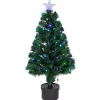 Northlight 4 And 4.5 Feet Tall>4' Pre-Lit Led Fiber Optic Artificial Christmas Tree With Color Changing Stars