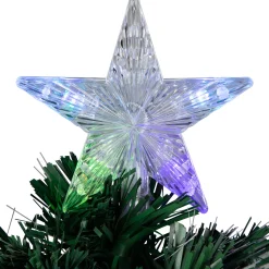 Northlight 4 And 4.5 Feet Tall>4' Pre-Lit Led Fiber Optic Artificial Christmas Tree With Color Changing Stars