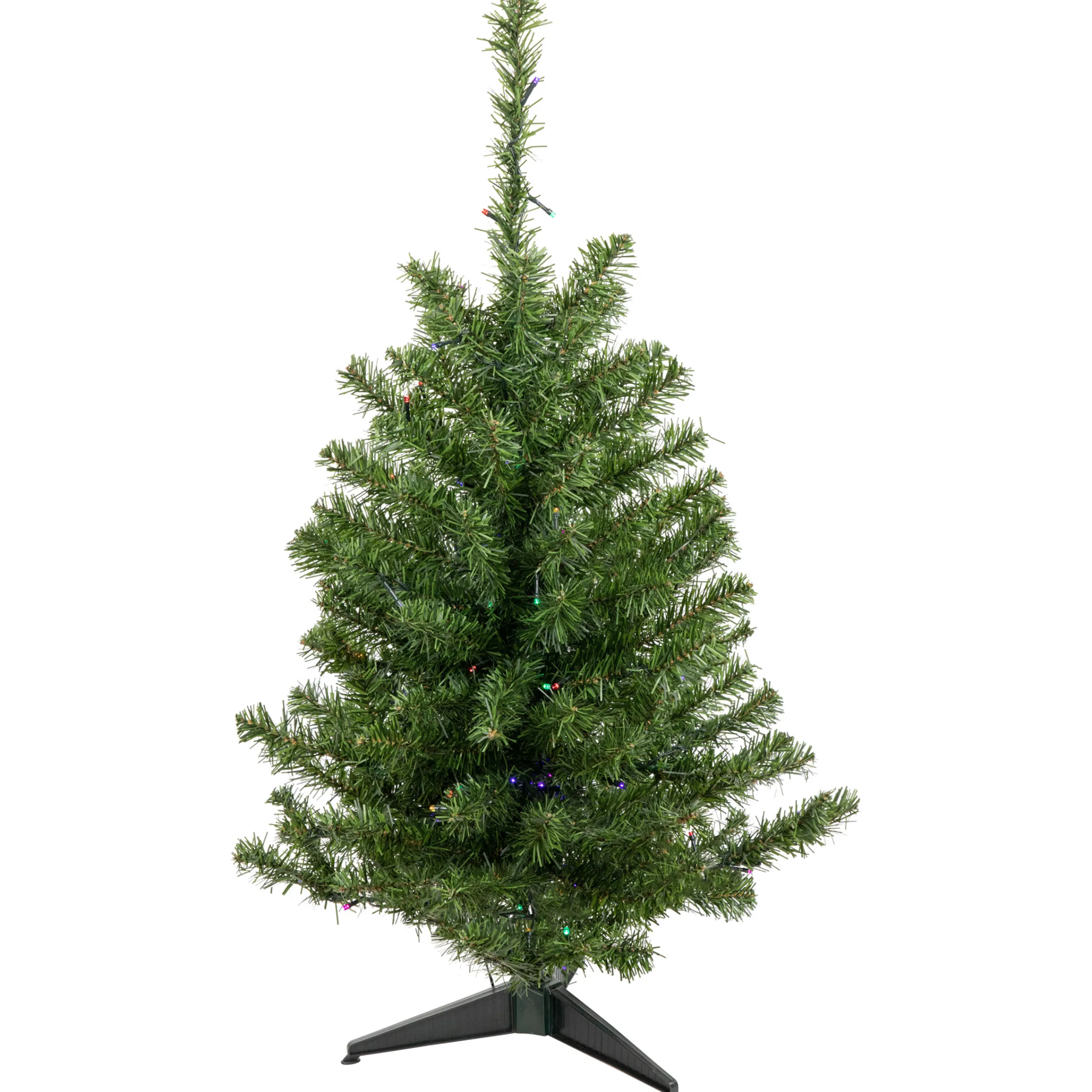 Northlight 3 And 3.5 Feet Tall>3' Pre-Lit Led Medium Canadian Pine Artificial Christmas Tree - Multicolor Lights