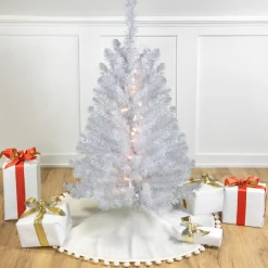 Northlight 3 And 3.5 Feet Tall>3' Pre-Lit Led Snow White Medium Artificial Christmas Tree - Clear Lights