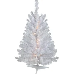 Northlight 3 And 3.5 Feet Tall>3' Pre-Lit Led Snow White Medium Artificial Christmas Tree - Clear Lights