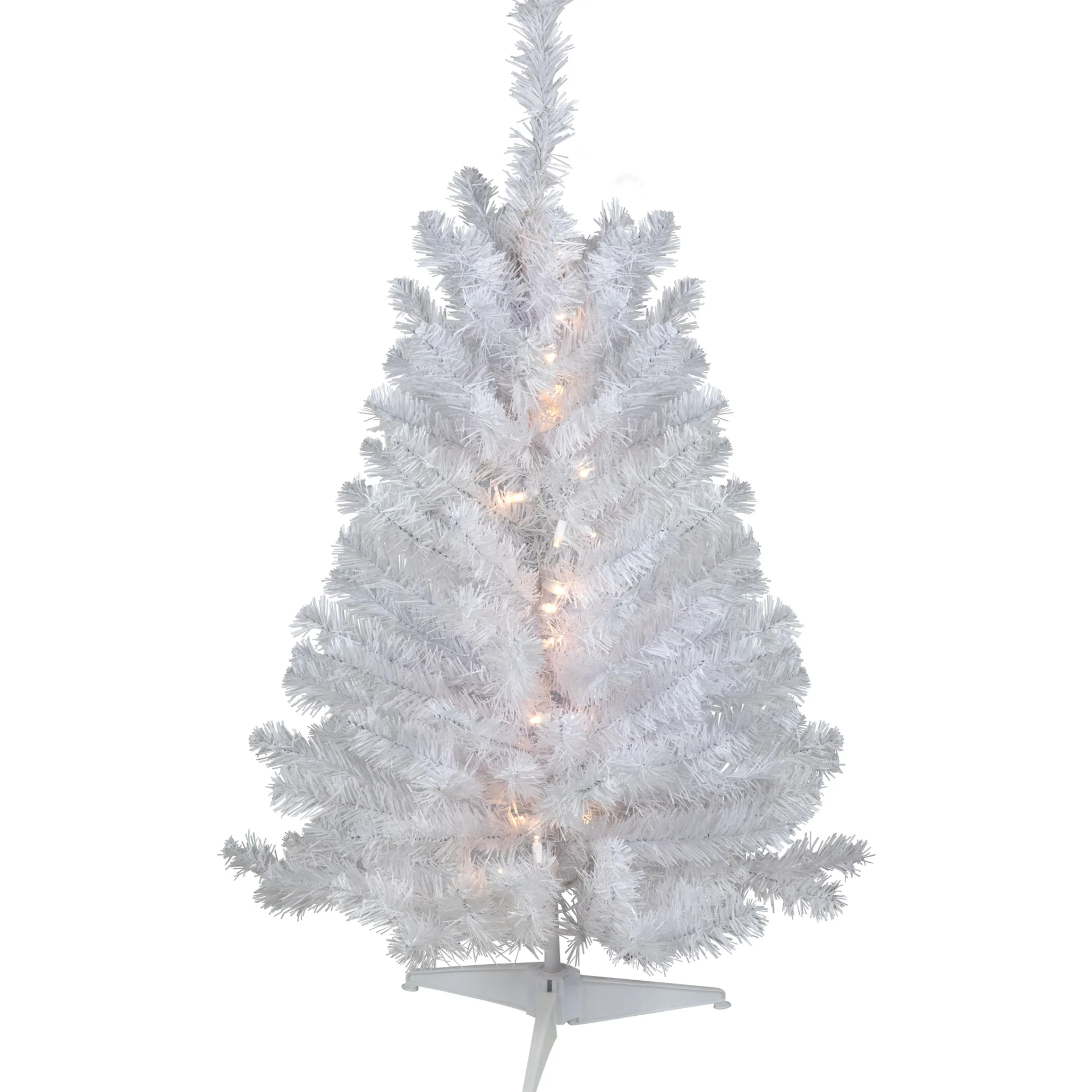 Northlight 3 And 3.5 Feet Tall>3' Pre-Lit Led Snow White Medium Artificial Christmas Tree - Clear Lights