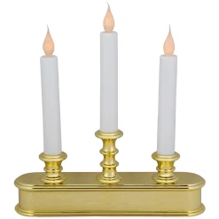 Northlight 10" Pre-Lit Led White Lighted 3Ct Candolier Christmas Candle Lamp