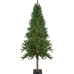 Northlight 7 And 7.5 Feet Tall>7' Pre-Lit Medium Alpine Artificial Christmas Tree, Clear Lights